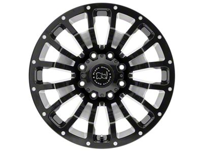 Black Rhino Pinatubo Gloss Black Milled 8-Lug Wheel; 20x9.5; -18mm Offset (20-25 Sierra 3500 HD SRW)