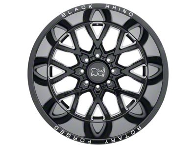 Black Rhino Grimlock Gloss Black Milled 8-Lug Wheel; 20x9.5; 12mm Offset (20-25 Silverado 2500 HD)