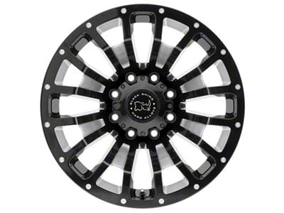 Black Rhino Pinatubo Gloss Black Milled 8-Lug Wheel; 20x9.5; -18mm Offset (20-25 Silverado 3500 HD SRW)