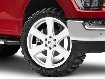 Black Rhino Haka Silver Machined 6-Lug Wheel; 22x9.5; 30mm Offset (21-25 F-150)