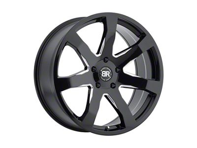 Black Rhino Mozambique Gloss Black Milled 6-Lug Wheel; 20x8.5; 30mm Offset (21-25 F-150)