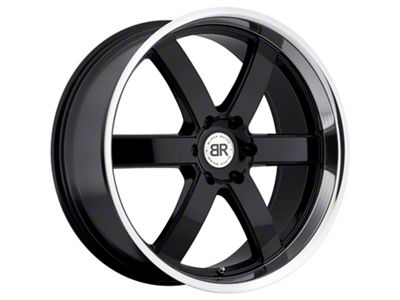 Black Rhino Pondora Gloss Black Machined 6-Lug Wheel; 22x9.5; 30mm Offset (21-25 F-150)