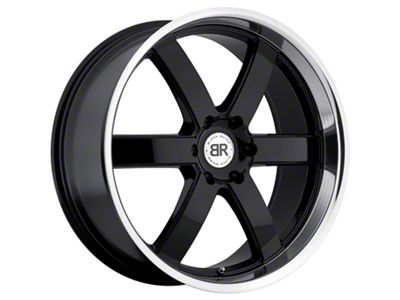 Black Rhino Pondora Gloss Black Machined 6-Lug Wheel; 22x9.5; 30mm Offset (21-24 F-150)