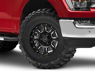 Black Rhino Sierra Gloss Black Milled 6-Lug Wheel; 17x9; 12mm Offset (21-24 F-150)