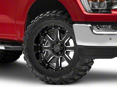 Black Rhino Sierra Gloss Black Milled 6-Lug Wheel; 20x10; 0mm Offset (21-25 F-150)