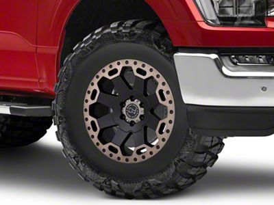 Black Rhino Warlord Matte Black with Machined Dark Tint Lip 6-Lug Wheel; 17x9; 12mm Offset (21-25 F-150)