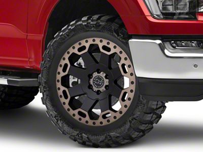 Black Rhino Warlord Matte Black with Machined Dark Tint Lip 6-Lug Wheel; 20x9; 12mm Offset (21-25 F-150)
