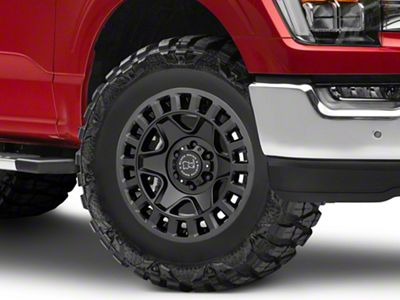 Black Rhino York Matte Black 6-Lug Wheel; 18x9; 12mm Offset (21-25 F-150)