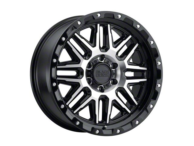 Black Rhino Alamo Gloss Black Machined 8-Lug Wheel; 20x9; 6mm Offset (23-24 F-250 Super Duty)