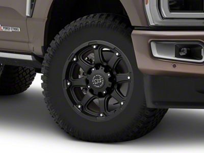 Black Rhino Glamis Matte Black 8-Lug Wheel; 18x9; 12mm Offset (23-25 F-250 Super Duty)