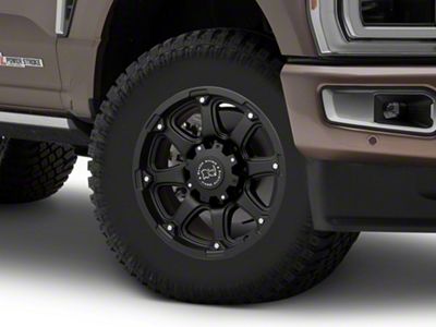 Black Rhino Glamis Matte Black 8-Lug Wheel; 18x9; 12mm Offset (23-24 F-250 Super Duty)