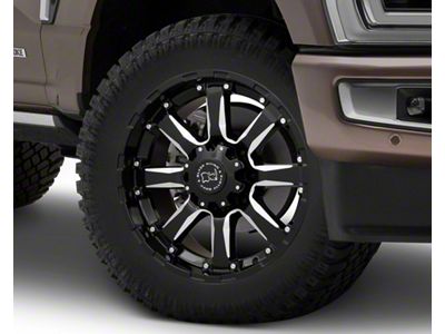 Black Rhino Sierra Gloss Black Milled 8-Lug Wheel; 20x9; 12mm Offset (23-25 F-250 Super Duty)