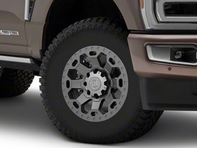 Black Rhino Warlord Matte Gunmetal 8-Lug Wheel; 17x9; 12mm Offset (23-25 F-250 Super Duty)