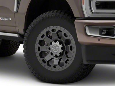 Black Rhino Warlord Matte Gunmetal 8-Lug Wheel; 18x9; -12mm Offset (23-25 F-250 Super Duty)