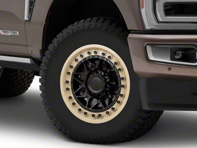 Black Rhino Alpha Matte Black with Sand Lip 8-Lug Wheel; 18x9; 20mm Offset (23-25 F-350 Super Duty SRW)