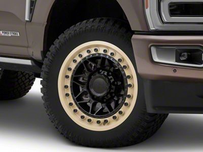 Black Rhino Alpha Matte Black with Sand Lip 8-Lug Wheel; 20x10; -18mm Offset (23-25 F-350 Super Duty SRW)