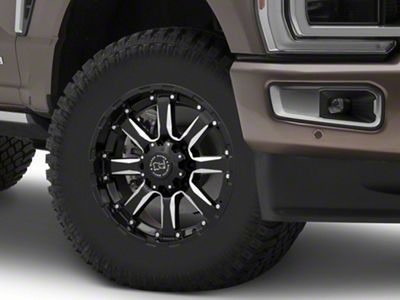 Black Rhino Sierra Gloss Black Milled 8-Lug Wheel; 18x9; 12mm Offset (23-25 F-350 Super Duty SRW)