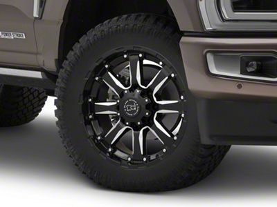 Black Rhino Sierra Gloss Black Milled 8-Lug Wheel; 20x9; 12mm Offset (23-25 F-350 Super Duty SRW)