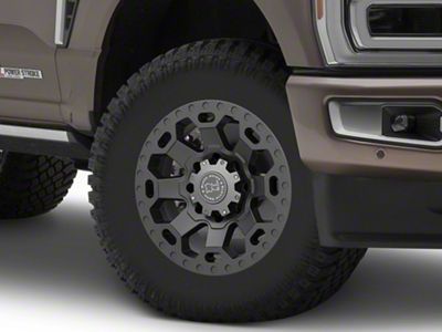 Black Rhino Warlord Matte Gunmetal 8-Lug Wheel; 18x9; -12mm Offset (23-25 F-350 Super Duty SRW)