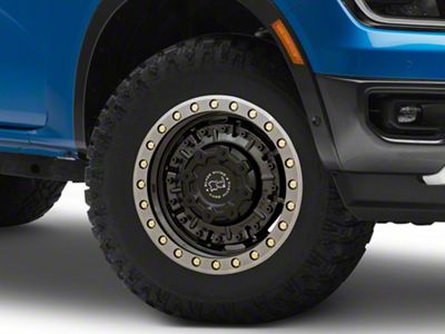 Black Rhino Abrams Gloss Gunblack with Machined Dark Tint 6-Lug Wheel; 17x8.5; 0mm Offset (24-25 Ranger)