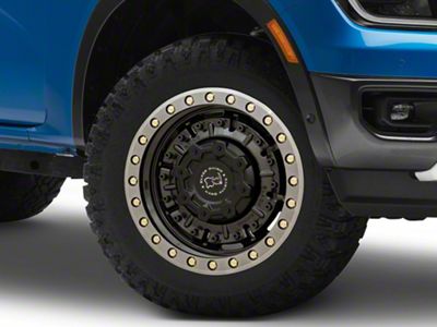 Black Rhino Abrams Gloss Gunblack with Machined Dark Tint 6-Lug Wheel; 18x9.5; -18mm Offset (24-25 Ranger)