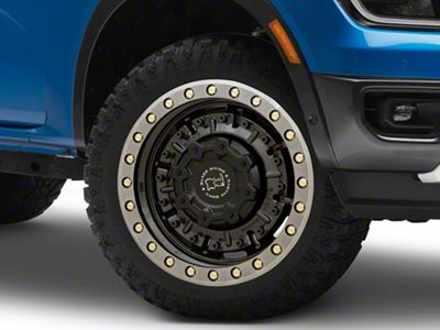 Black Rhino Abrams Gloss Gunblack with Machined Dark Tint 6-Lug Wheel; 20x9.5; 12mm Offset (24-25 Ranger)