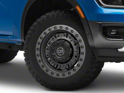 Black Rhino Abrams Textured Matte Gunmetal 6-Lug Wheel; 18x9.5; -18mm Offset (24-25 Ranger)