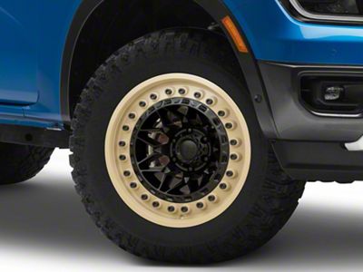Black Rhino Alpha Matte Black with Sand Lip 6-Lug Wheel; 18x9; 20mm Offset (24-25 Ranger)