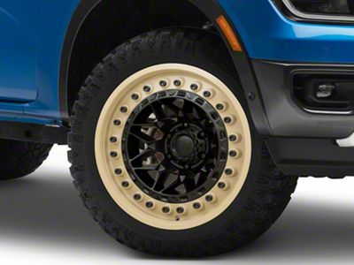 Black Rhino Alpha Matte Black with Sand Lip 6-Lug Wheel; 20x10; -18mm Offset (24-25 Ranger)