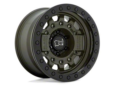 Black Rhino Avenger Beadlock Olive Drab Green 6-Lug Wheel; 17x8.5; 0mm Offset (24-25 Ranger)