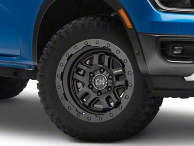 Black Rhino Barstow Textured Matte Black 6-Lug Wheel; 18x9.5; 12mm Offset (24-25 Ranger)