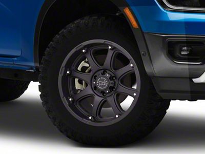 Black Rhino Glamis Matte Black 6-Lug Wheel; 18x9; -12mm Offset (24-25 Ranger)