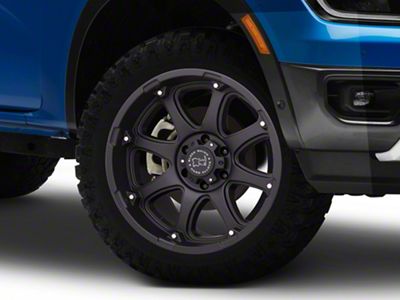 Black Rhino Glamis Matte Black 6-Lug Wheel; 20x9; 12mm Offset (24-25 Ranger)