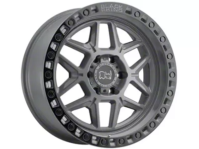Black Rhino Kelso Battleship Gray with Black Ring 6-Lug Wheel; 20x9; -12mm Offset (24-25 Ranger)
