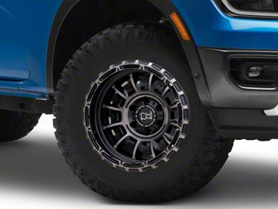 Black Rhino Legion Matte Black with Gray Tint 6-Lug Wheel; 17x9; -12mm Offset (24-25 Ranger)