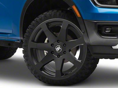 Black Rhino Mozambique Matte Black 6-Lug Wheel; 22x9.5; 25mm Offset (24-25 Ranger)