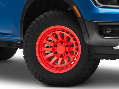 Black Rhino Raid Gloss Red 6-Lug Wheel; 17x8.5; -18mm Offset (24-25 Ranger)