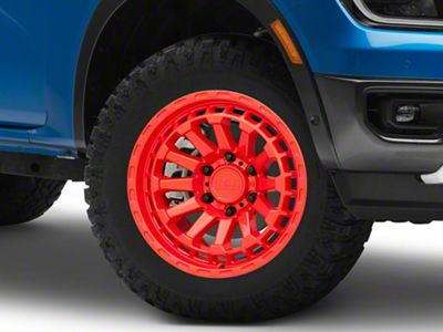 Black Rhino Raid Gloss Red 6-Lug Wheel; 18x9.5; -18mm Offset (24-25 Ranger)