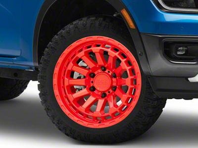 Black Rhino Raid Gloss Red 6-Lug Wheel; 20x9.5; -18mm Offset (24-25 Ranger)
