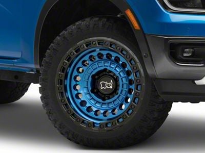 Black Rhino Sentinel Cobalt Blue with Black Ring 6-Lug Wheel; 20x9.5; 12mm Offset (24-25 Ranger)