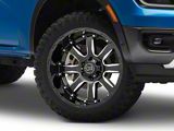 Black Rhino Sierra Gloss Black Milled 6-Lug Wheel; 20x10; -12mm Offset (24-26 Ranger)