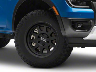 Black Rhino Stadium Matte Black 6-Lug Wheel; 17x8.5; 0mm Offset (24-25 Ranger)