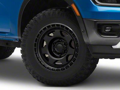 Black Rhino Voyager Matte Black 6-Lug Wheel; 17x8.5; 0mm Offset (24-25 Ranger)