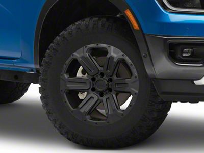 Black Rhino Wanaka Matte Black 6-Lug Wheel; 17x8.5; 12mm Offset (24-25 Ranger)