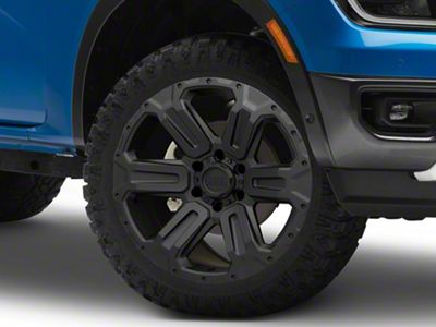 Black Rhino Wanaka Matte Black 6-Lug Wheel; 20x9; 40mm Offset (24-25 Ranger)