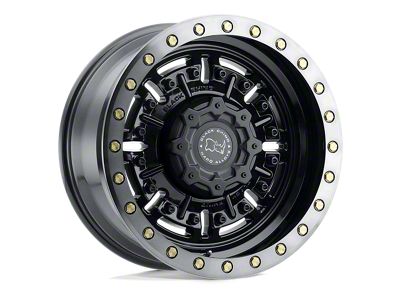 Black Rhino Abrams Gloss Gun Black with Machined Dark Tint 6-Lug Wheel; 17x8.5; 0mm Offset (91-96 Dakota)