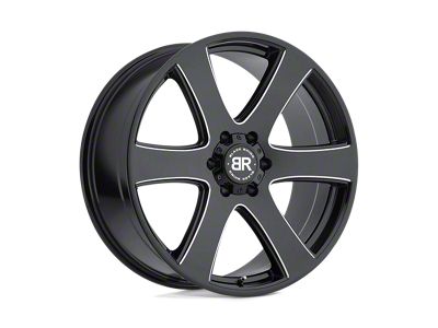 Black Rhino Haka Gloss Black with Milled Spokes 6-Lug Wheel; 20x8.5; 30mm Offset (91-96 Dakota)