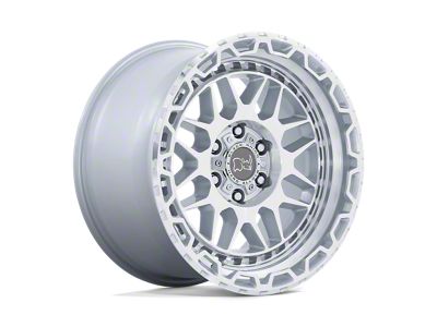 Black Rhino Holcomb Gloss Silver with Mirror Cut Face 6-Lug Wheel; 17x9.5; 18mm Offset (91-96 Dakota)