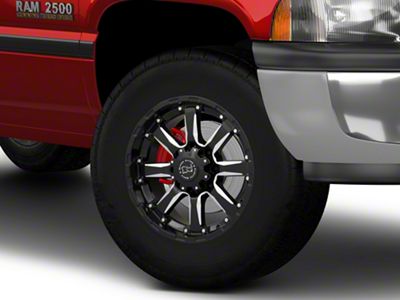 Black Rhino Sierra Gloss Black Milled 8-Lug Wheel; 17x9; -12mm Offset (94-02 RAM 2500)