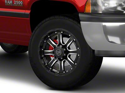 Black Rhino Sierra Gloss Black Milled 8-Lug Wheel; 18x9; -12mm Offset (94-02 RAM 2500)